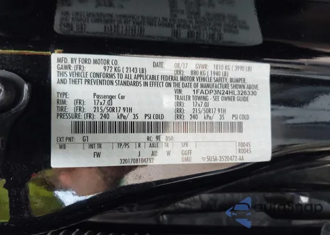 2017 Ford Focus Titanium из США, поврежденный, VIN 1FADP3N24HL326330